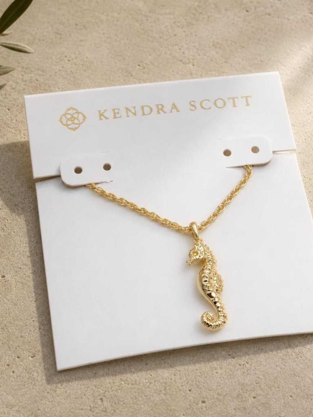 Kendra Scott Seahorse Gold Short Pendant Necklace